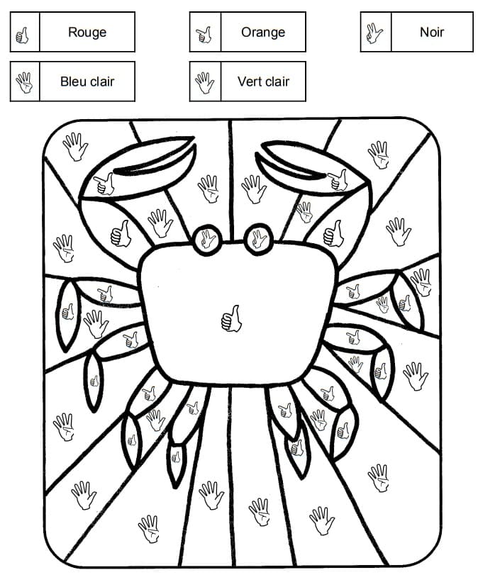 Magique CP Crabe coloring page