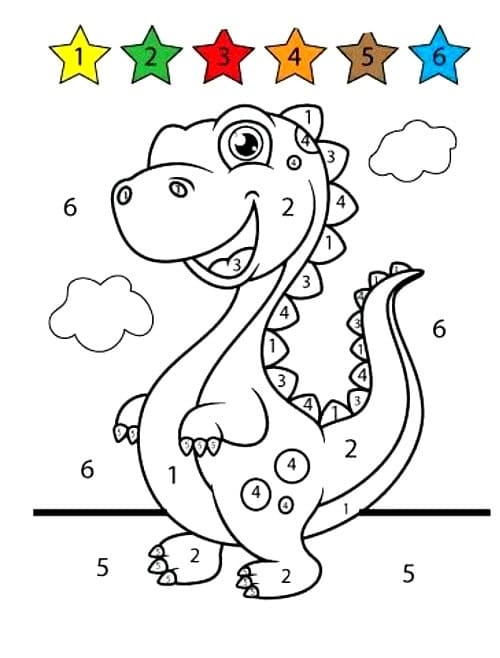Magique CP Dinosaure Mignon coloring page