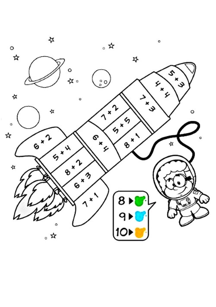 Magique CP Espace coloring page
