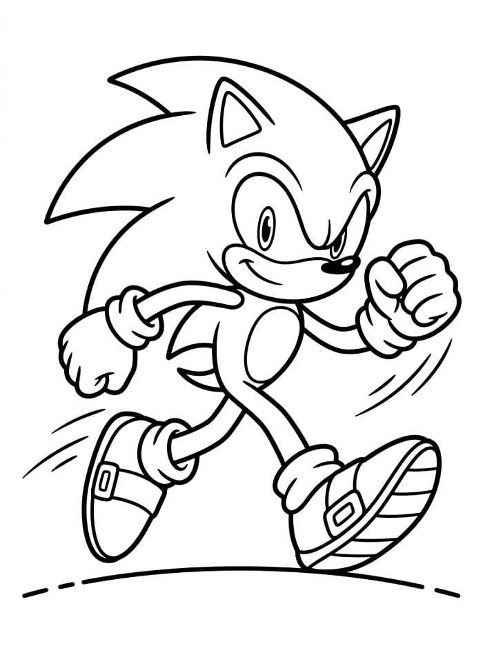 Joyeux Sonic coloring page
