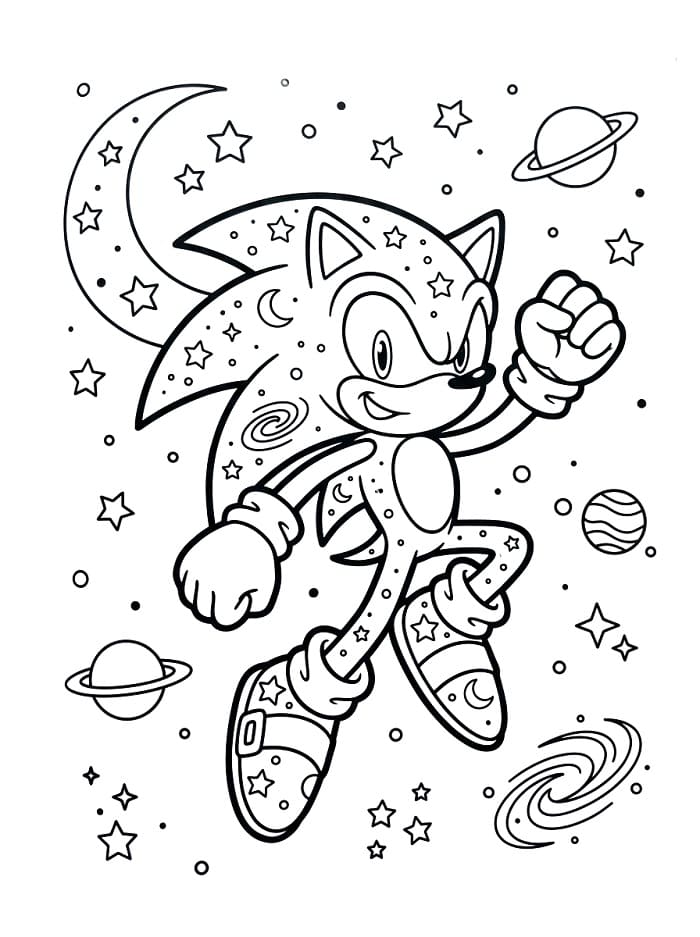 Sonic Cosmique coloring page