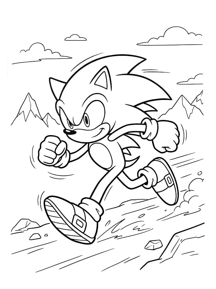 Sonic est Puissant coloring page