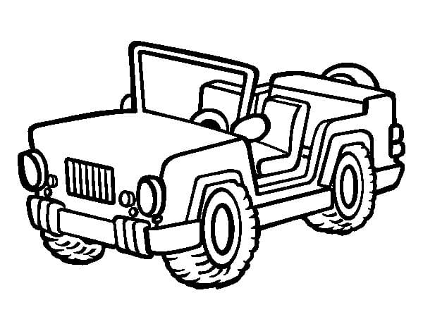 4 x 4 Jeep coloring page