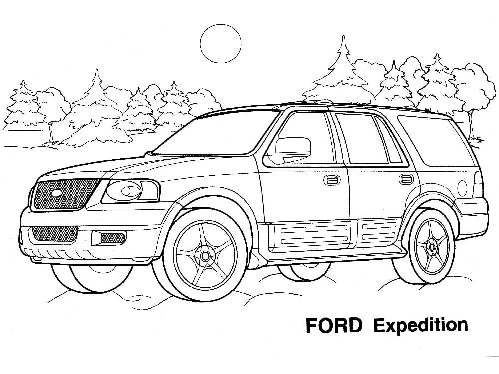 4×4 Ford Expedition coloring page
