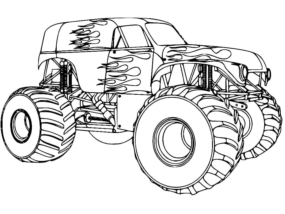 4×4 Monster Truck coloring page