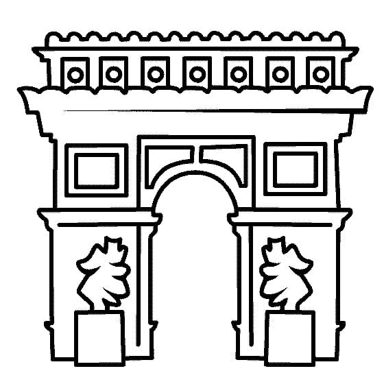 Arc de Triomphe 1 coloring page
