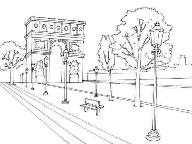 Arc de Triomphe 11 coloring page