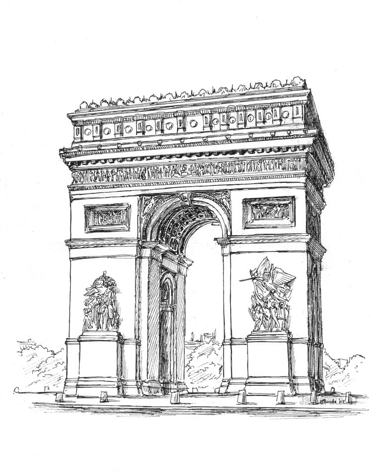Arc de Triomphe 12 coloring page