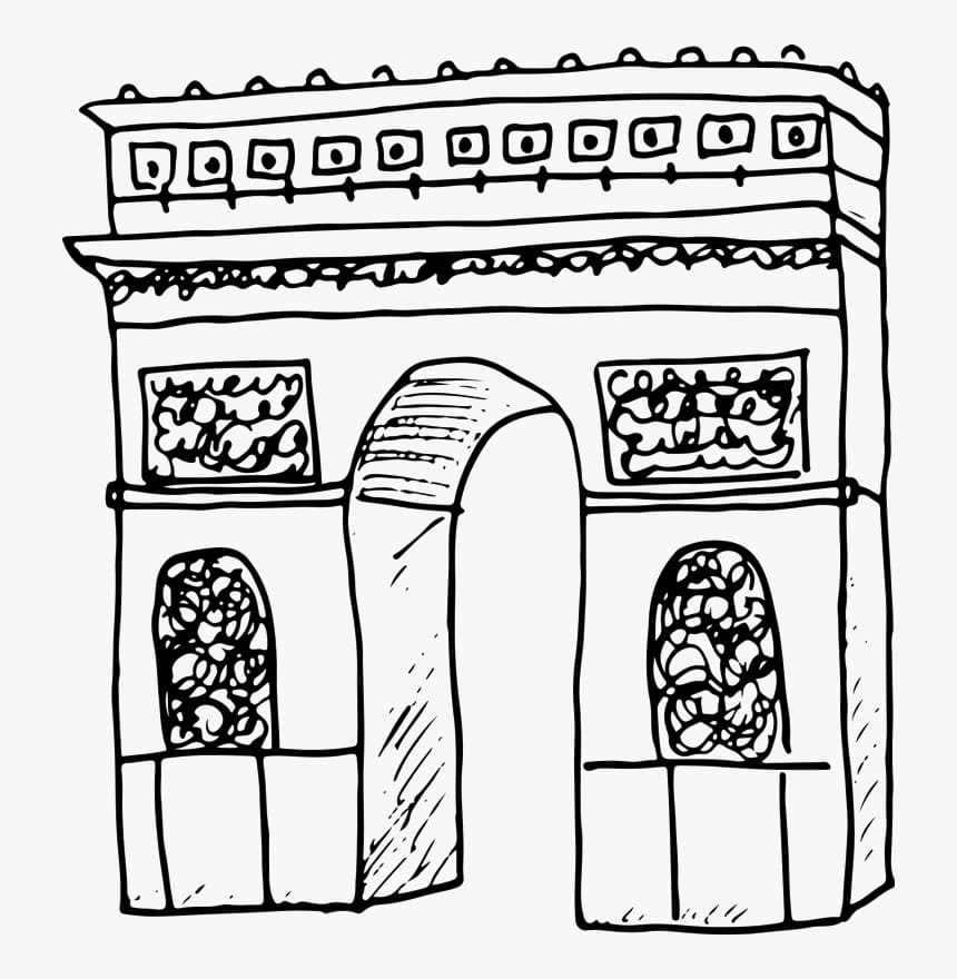 Arc de Triomphe 13 coloring page