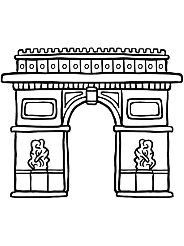 Coloriage Arc de Triomphe 2