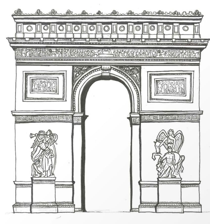 Coloriage Arc de Triomphe