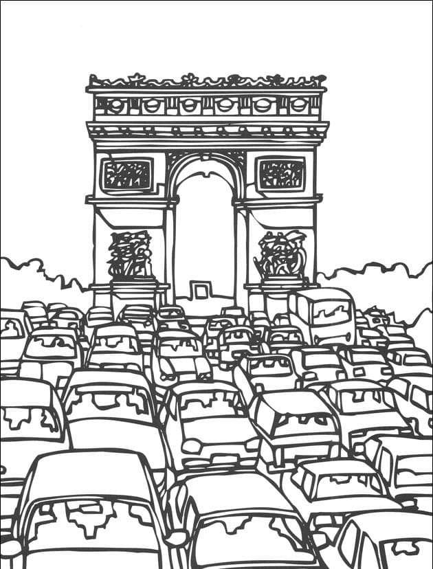 Arc de Triomphe 9 coloring page
