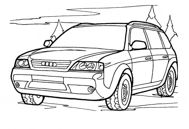 Audi 4 x 4 coloring page