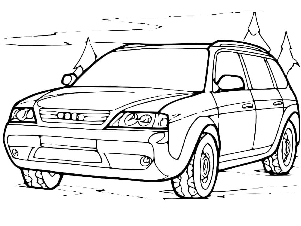 Audi 4×4 coloring page