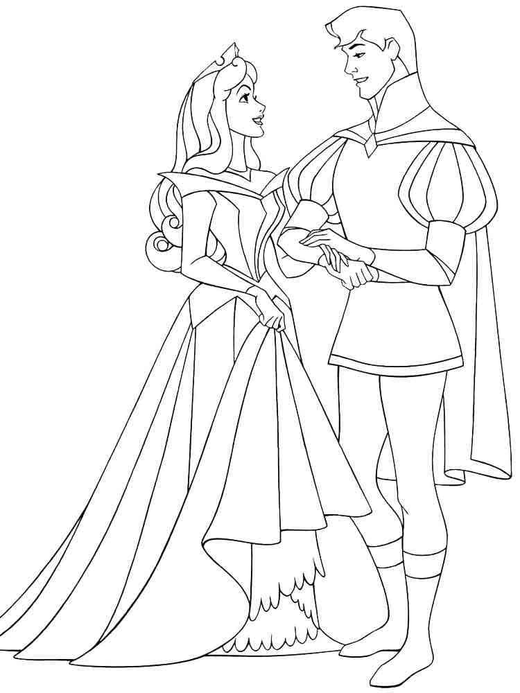 Aurore et Philippe coloring page