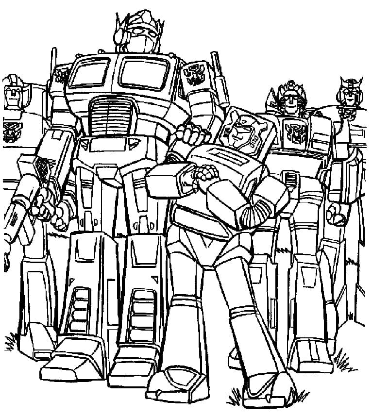 Coloriage Autobots Transformers