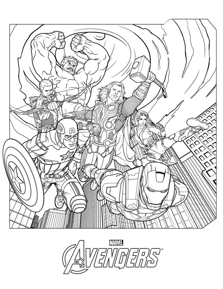 Avengers 1 coloring page