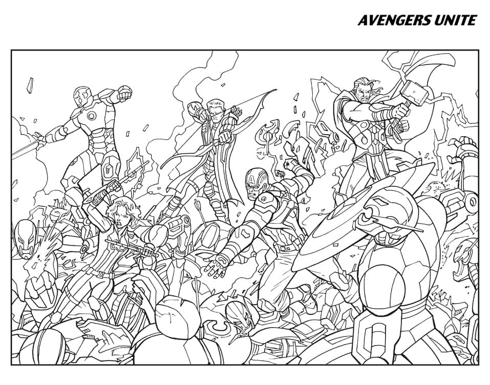Avengers 4 coloring page
