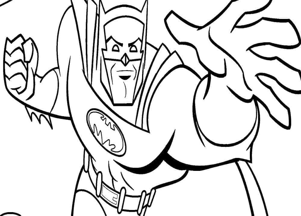 Batman animé coloring page