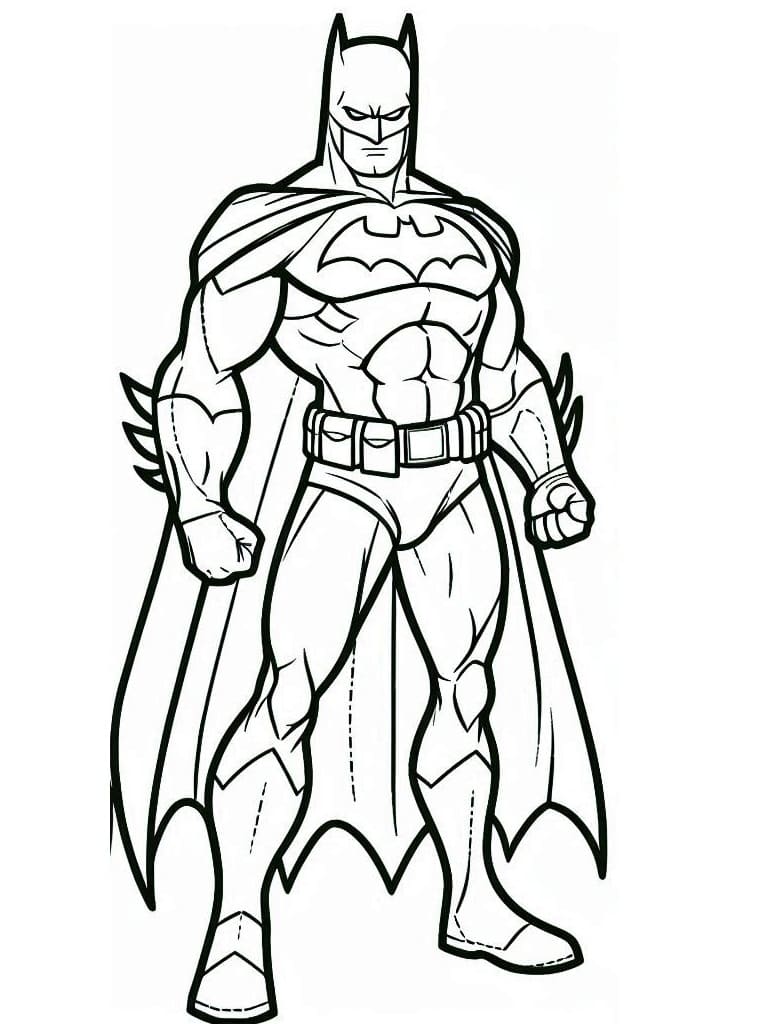 Batman Justice League coloring page