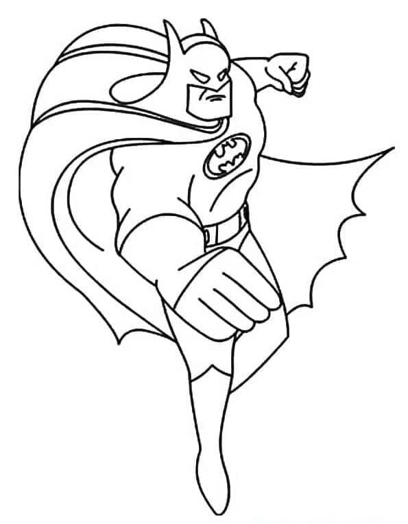 Batman se bat coloring page