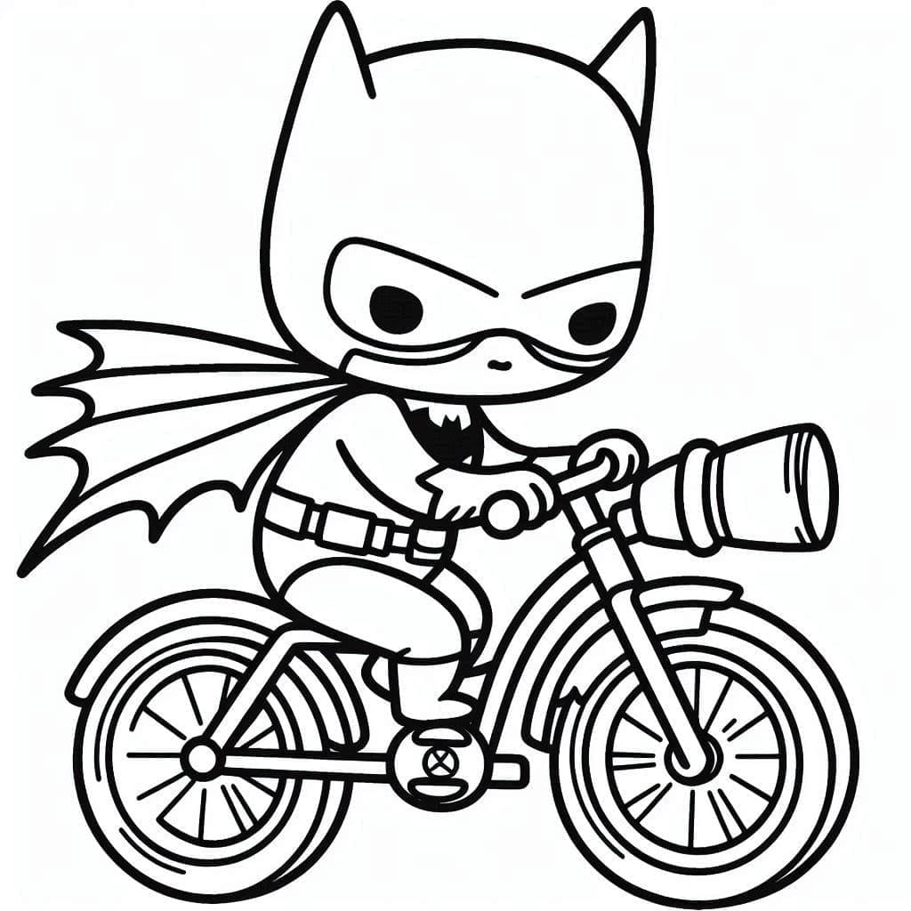 Batman sur un vélo coloring page