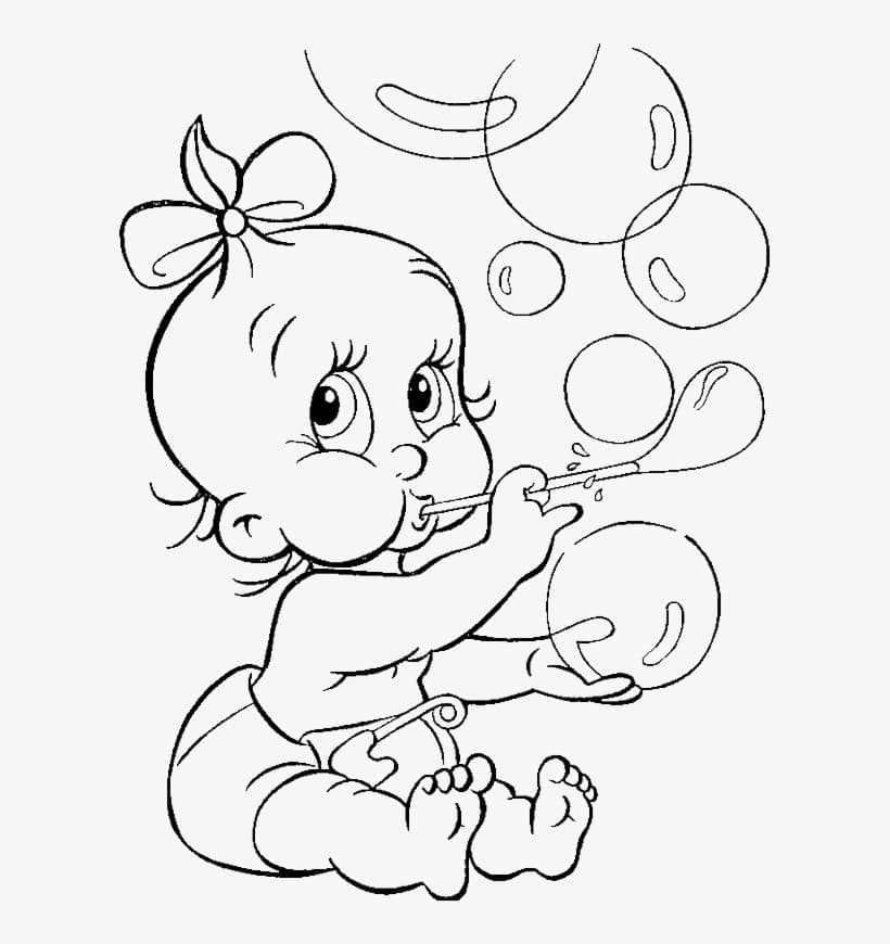 Bébé de Dessin Animé coloring page