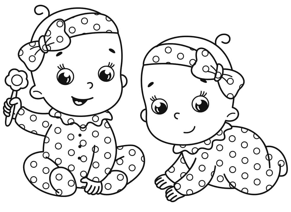 Bébé Jumeaux coloring page