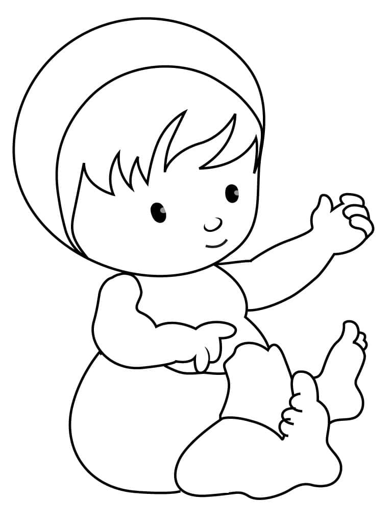 Bébé Mignon Gratuit Pour les Enfants coloring page