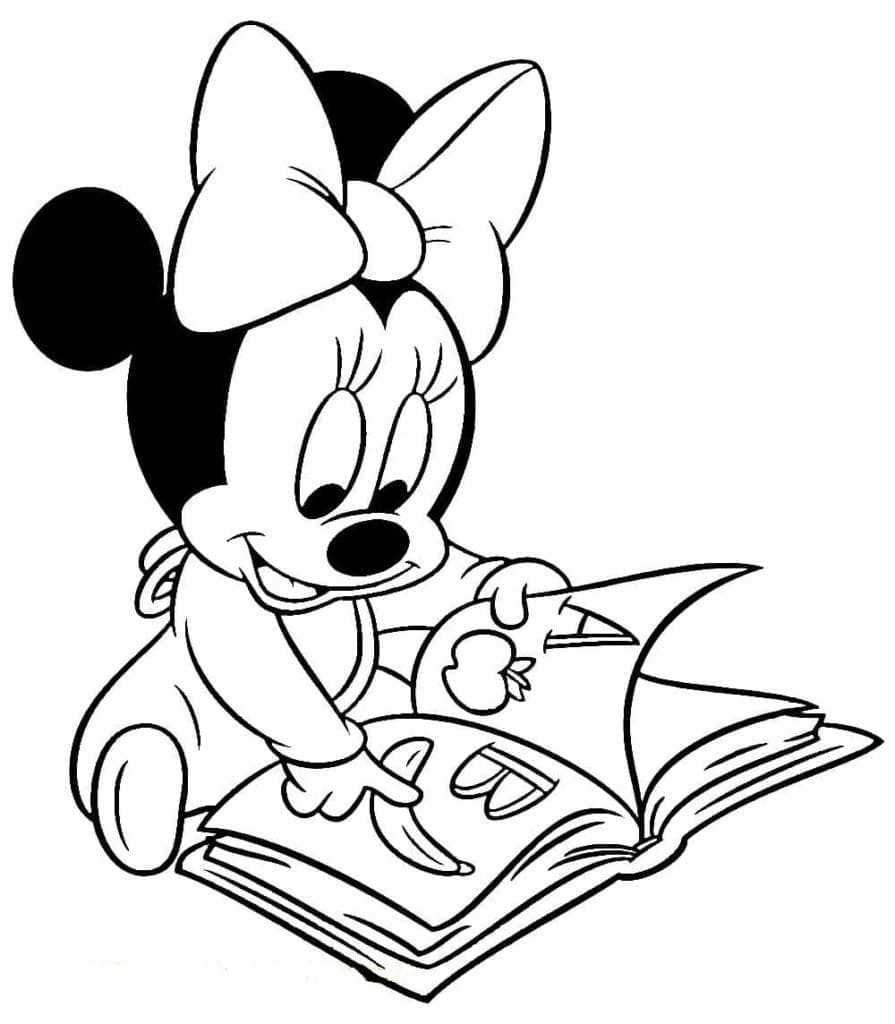 Coloriage Bébé Minnie Mouse