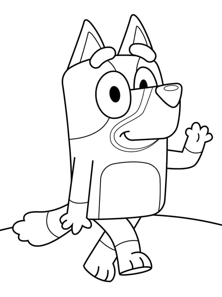 Belle Bluey coloring page