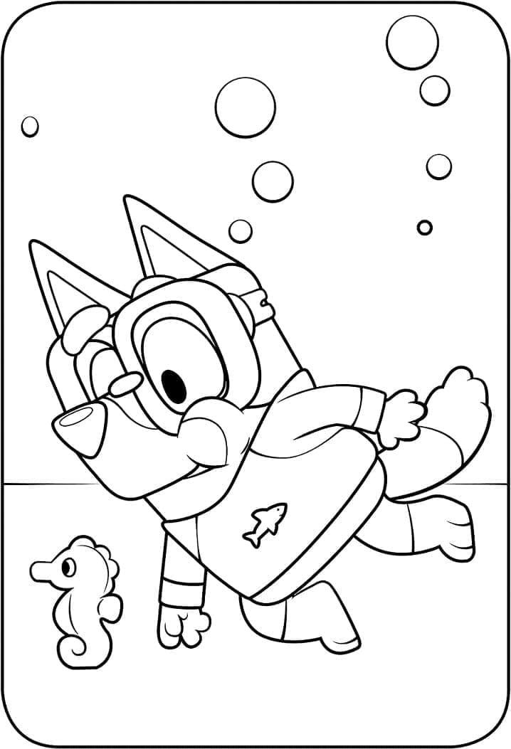 printable coloring pages coco bluey