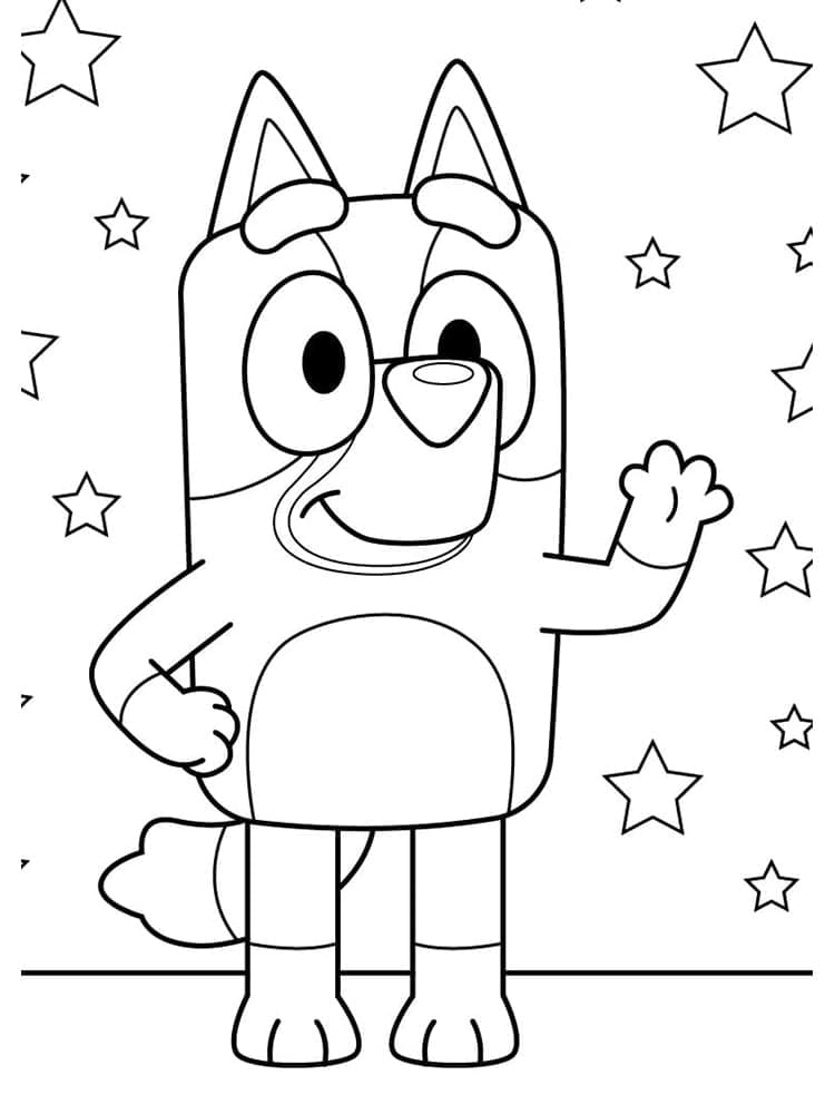 Bluey Sourit coloring page