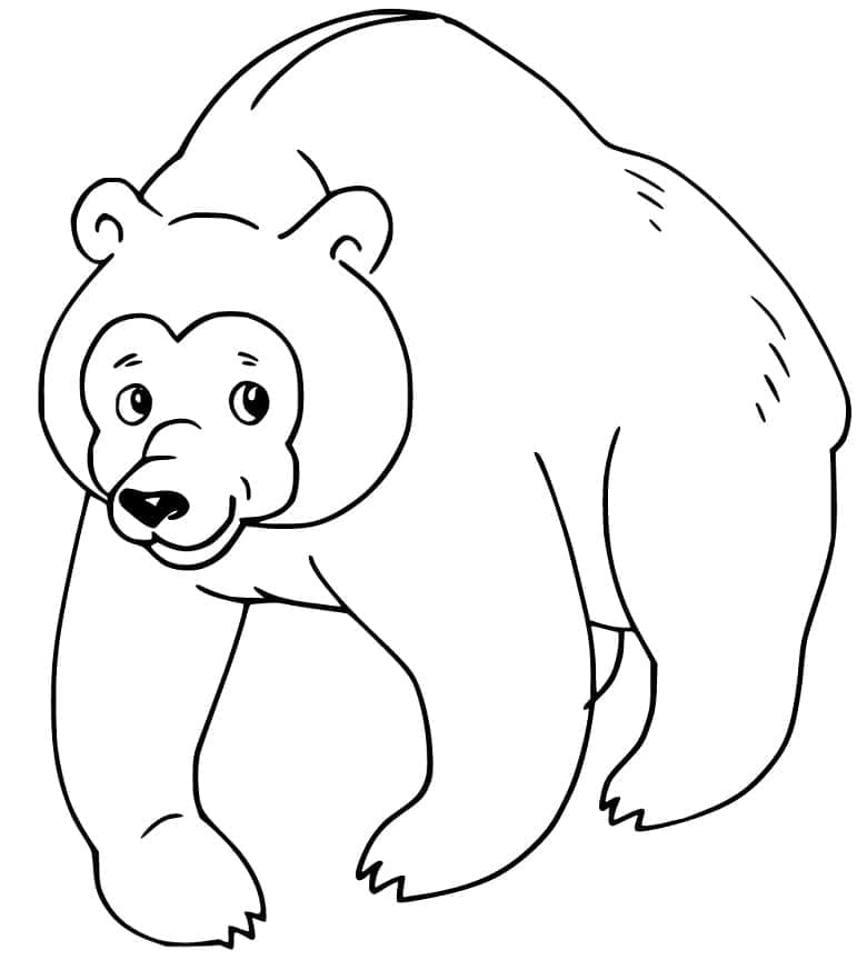 Bon Ours coloring page