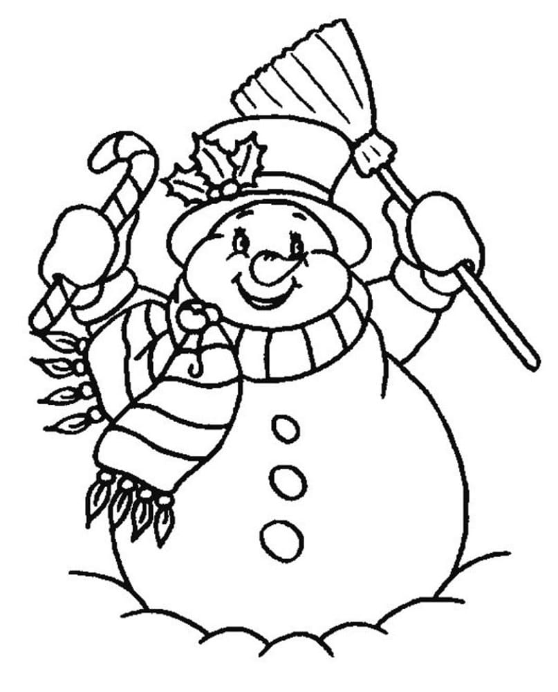 Bonhomme de Neige Pour les Enfants coloring page