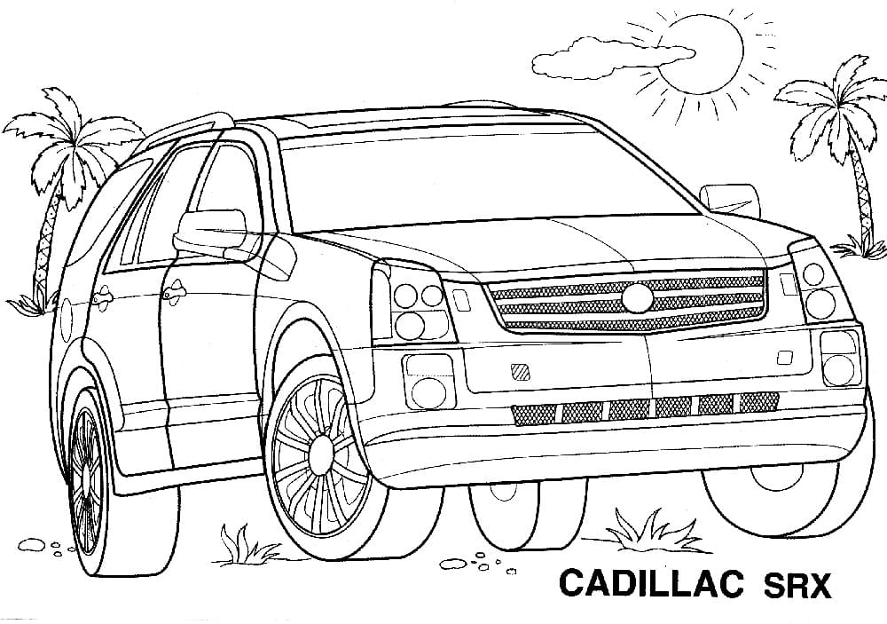 Cadillac SRX 4×4 coloring page