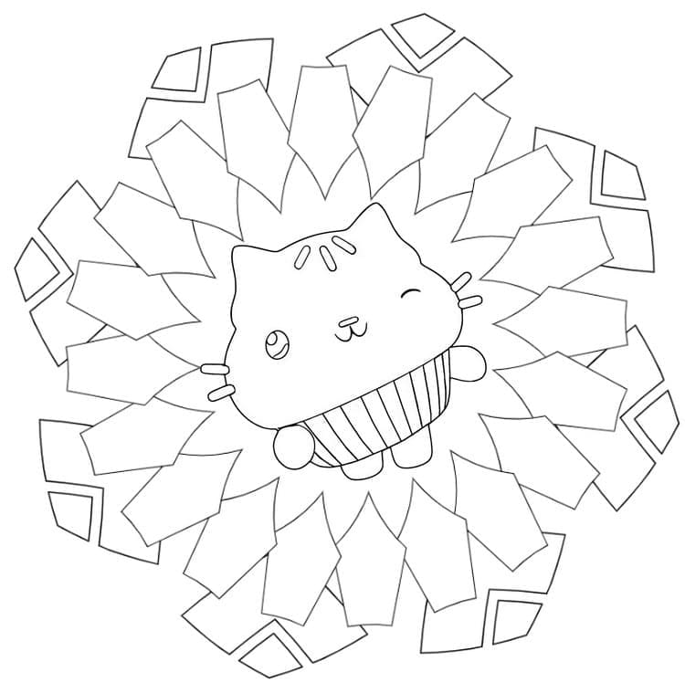 Cakey de Gabby Chat coloring page