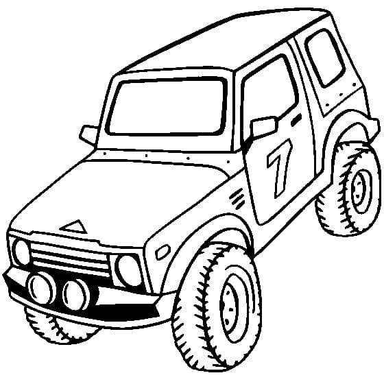 Camion 4×4 coloring page
