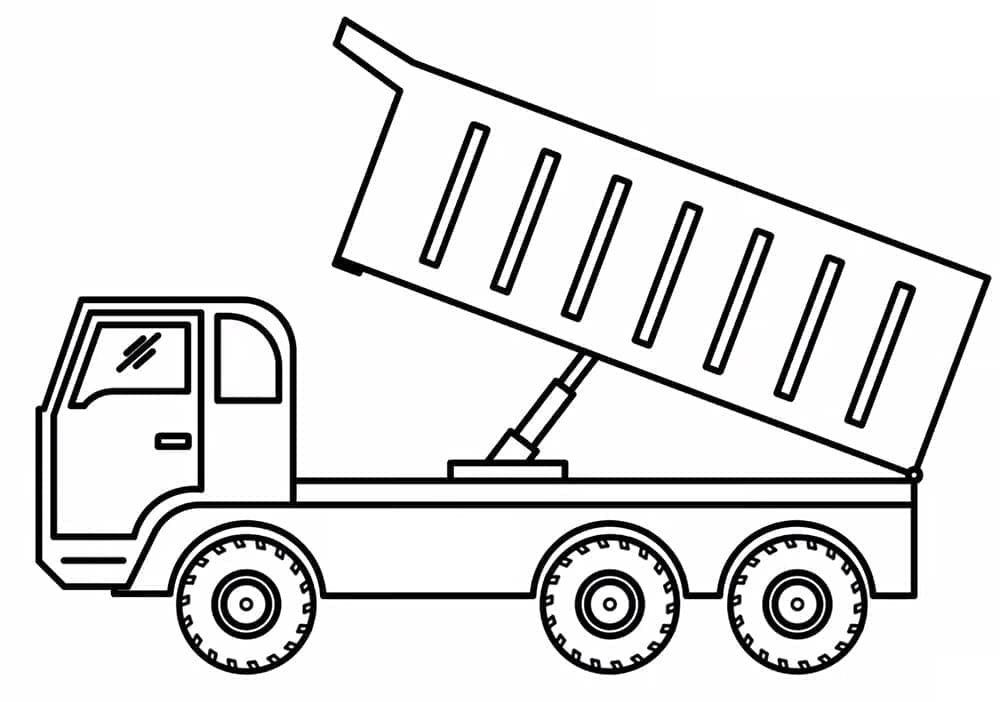 Coloriage Camion imprimable pour la maternelle