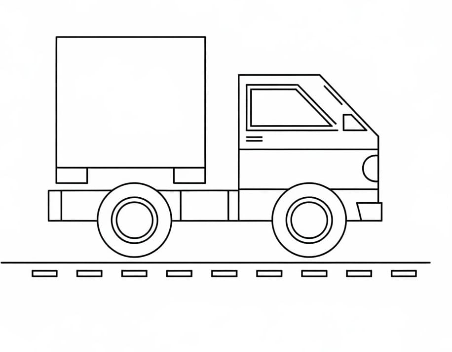 Camion très facile coloring page