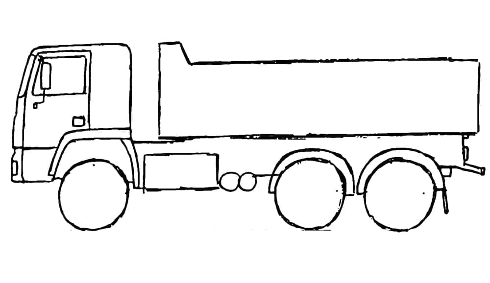 Camion très simple coloring page