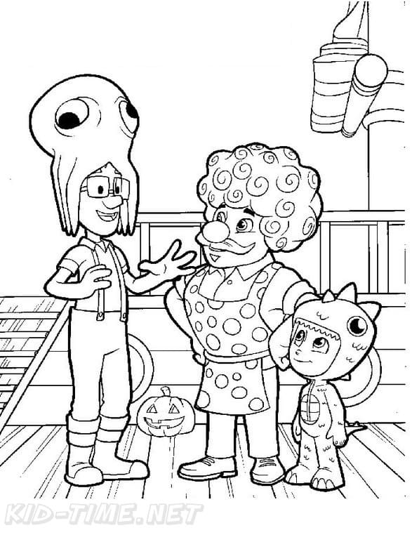 Capitaine Turbot à Halloween coloring page