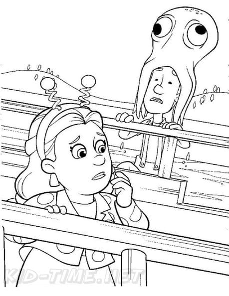 Capitaine Turbot et Maire Goodway coloring page
