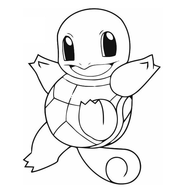 Carapuce Souriante coloring page