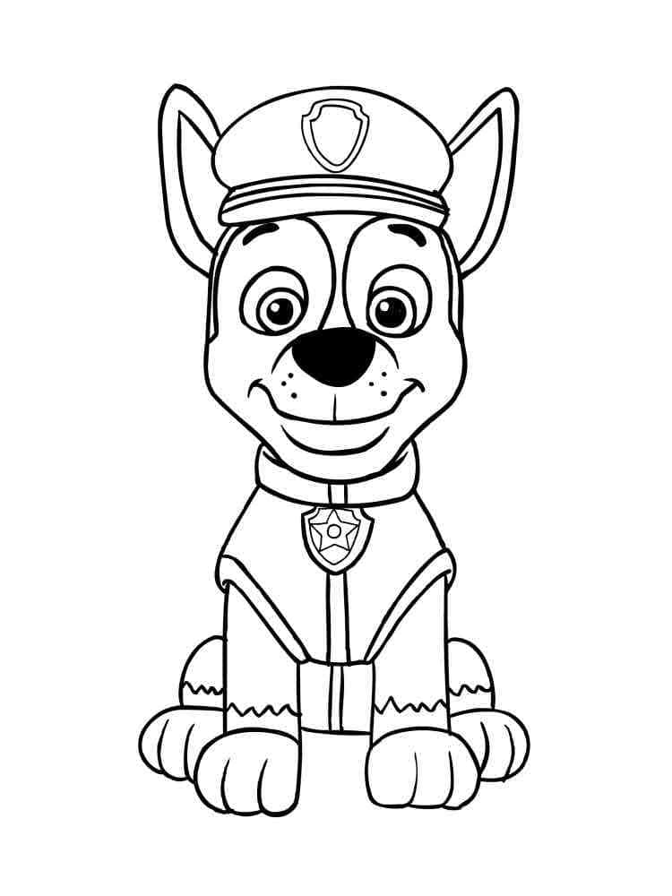 Chase Souriant coloring page