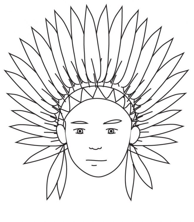 Chef Indien coloring page