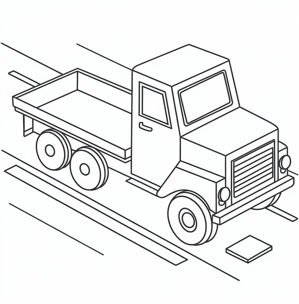 Conduire un camion coloring page