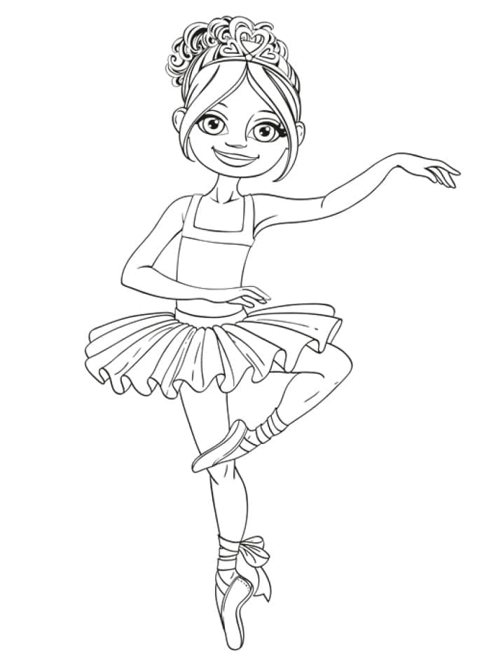 Coloriage Danseuse Etoile Princesse