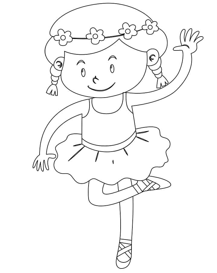 Danseuse Petite Fille coloring page
