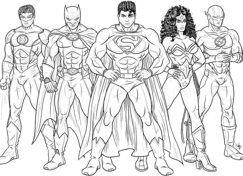 DC Justice League coloring page